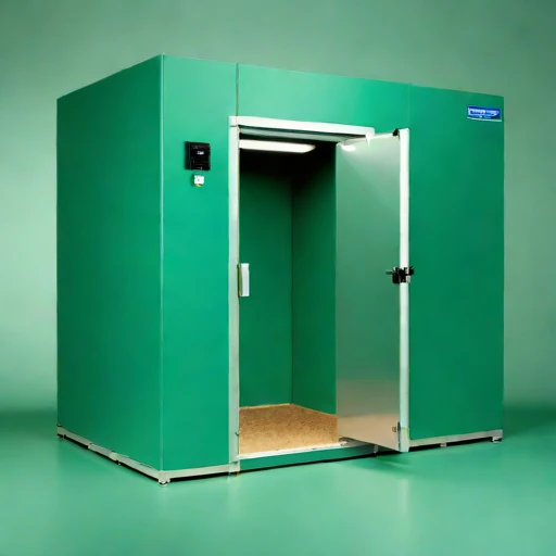 A firn-sealed grain locker, photographed against a plain background