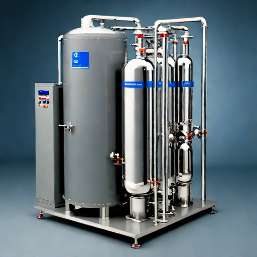 A geothermal flash evaporator, photographed against a plain background