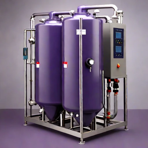 A geothermal flash evaporator, photographed against a plain background