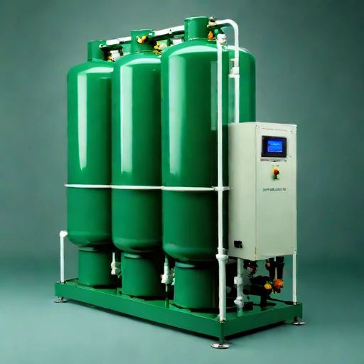 A geothermal flash evaporator, photographed against a plain background