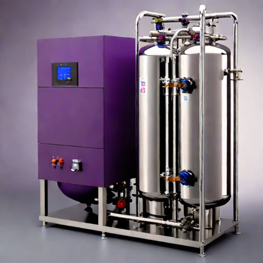A geothermal flash evaporator, photographed against a plain background