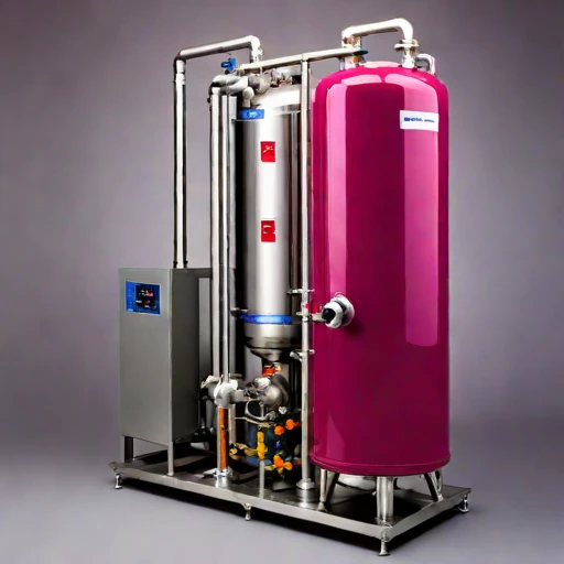 A geothermal flash evaporator, photographed against a plain background