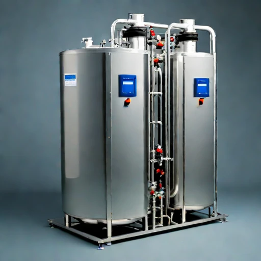 A geothermal flash evaporator, photographed against a plain background