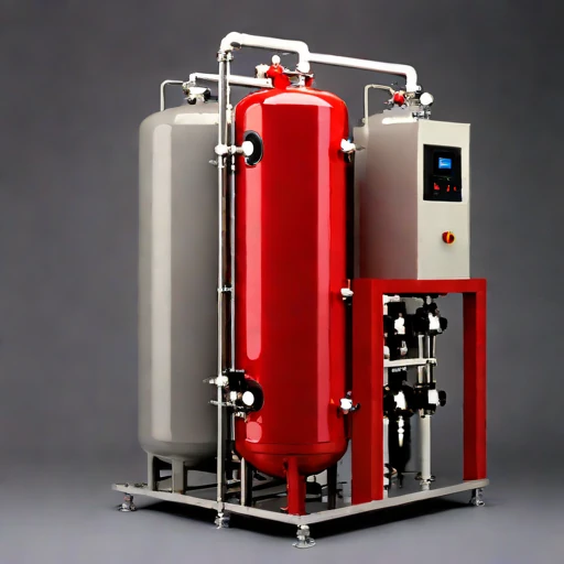 A geothermal flash evaporator, photographed against a plain background