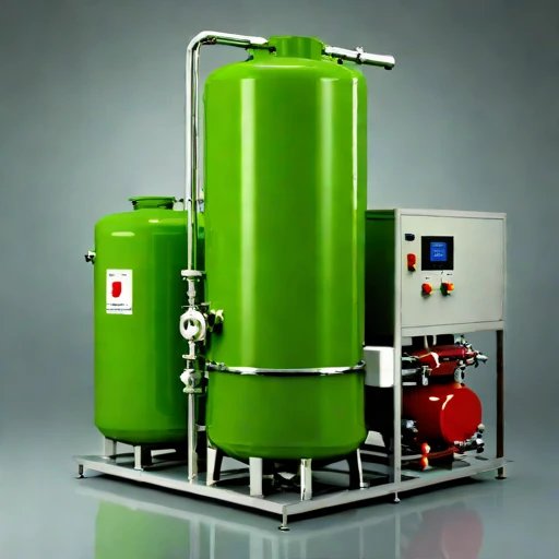 A geothermal flash evaporator, photographed against a plain background