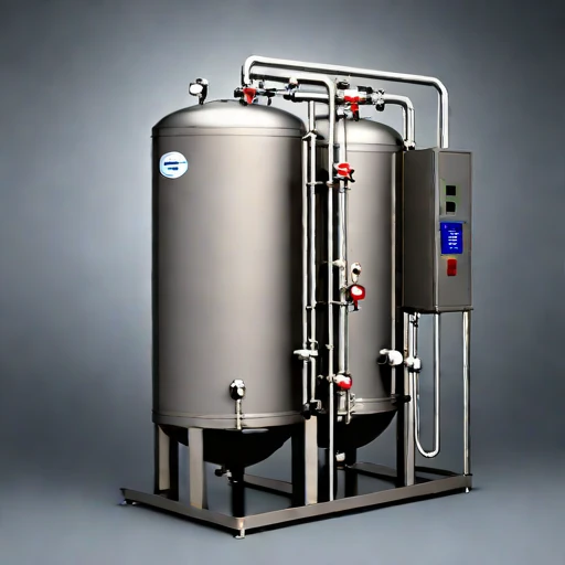 A geothermal flash evaporator, photographed against a plain background
