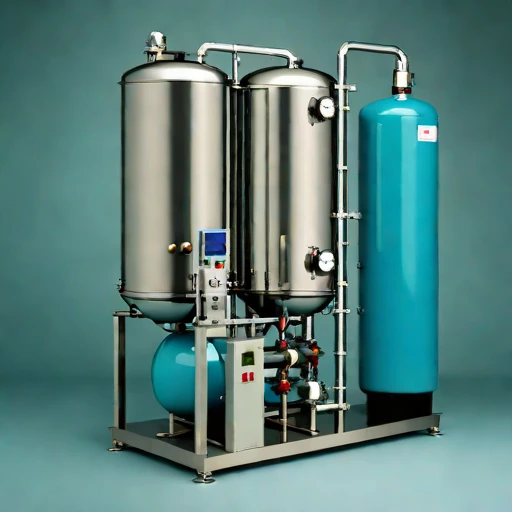 A geothermal flash evaporator, photographed against a plain background