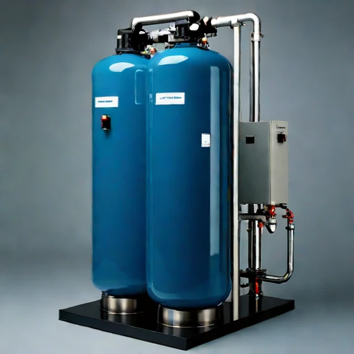 A geothermal flash evaporator, photographed against a plain background