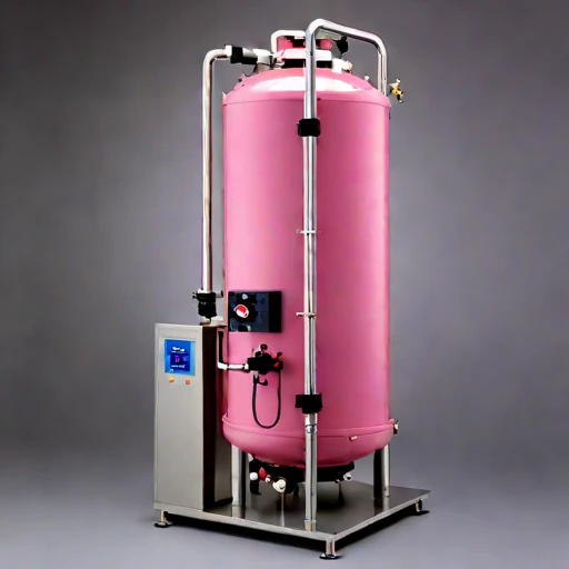 A geothermal flash evaporator, photographed against a plain background