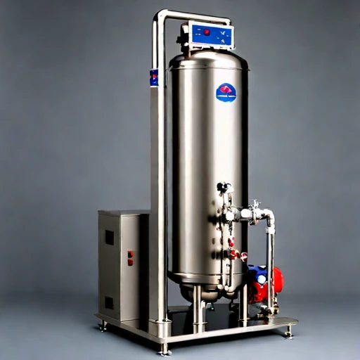 A geothermal flash evaporator, photographed against a plain background
