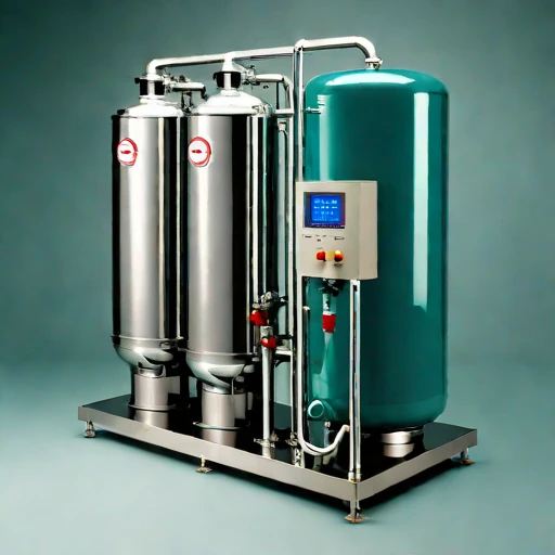 A geothermal flash evaporator, photographed against a plain background