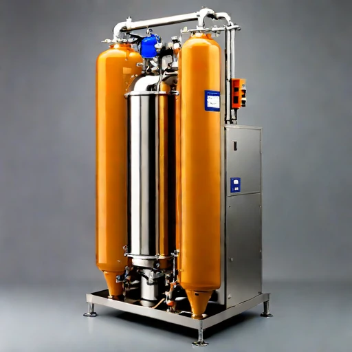 A geothermal flash evaporator, photographed against a plain background