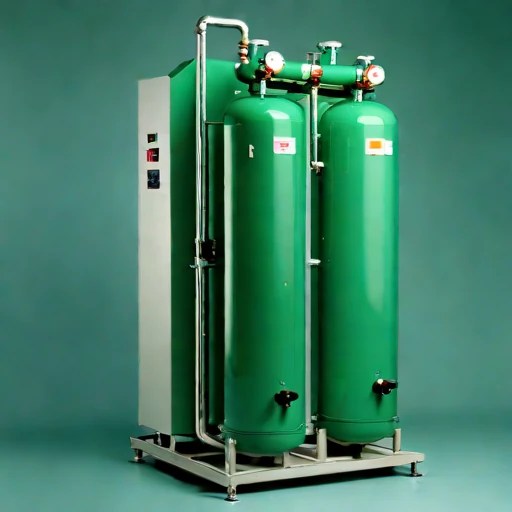 A geothermal flash evaporator, photographed against a plain background