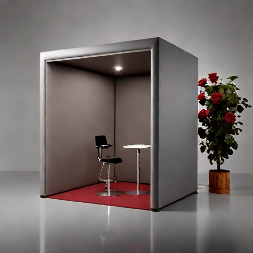 A grazing-incidence narration booth, photographed against a plain background
