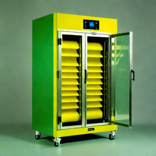 A glass-transition noodle dryer, photographed against a plain background