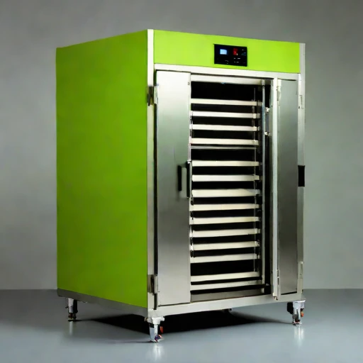 A glass-transition noodle dryer, photographed against a plain background