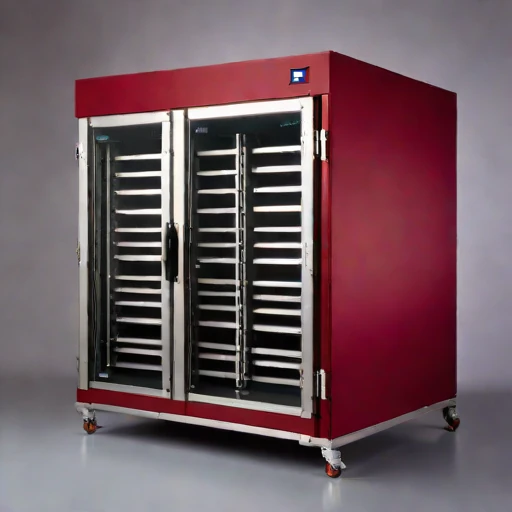 A glass-transition noodle dryer, photographed against a plain background
