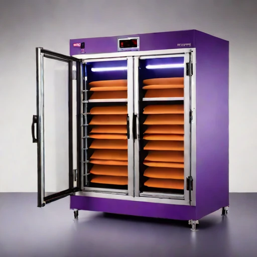 A glass-transition noodle dryer, photographed against a plain background