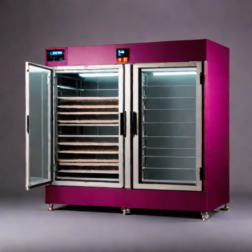 A glass-transition noodle dryer, photographed against a plain background
