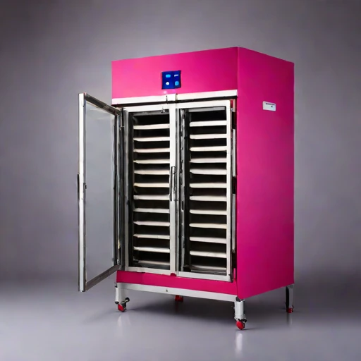 A glass-transition noodle dryer, photographed against a plain background