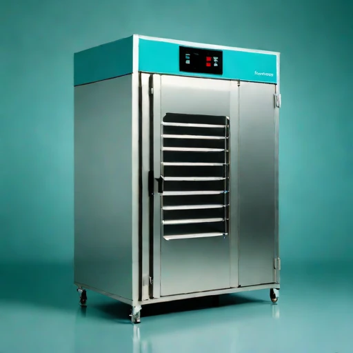 A glass-transition noodle dryer, photographed against a plain background