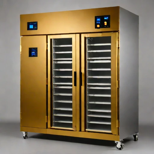 A glass-transition noodle dryer, photographed against a plain background