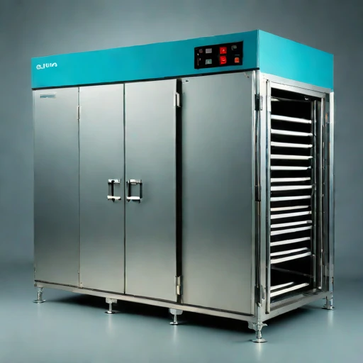 A glass-transition noodle dryer, photographed against a plain background