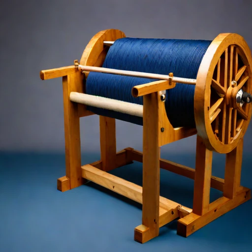 A graded-tephra polishing barrel, photographed against a plain background