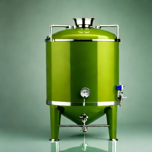 A halophile-culture brine tun, photographed against a plain background