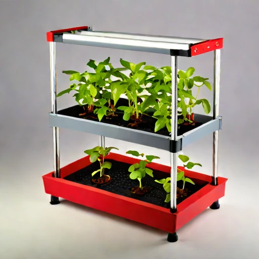 A hydroperiod-cycled nursery bed, photographed against a plain background