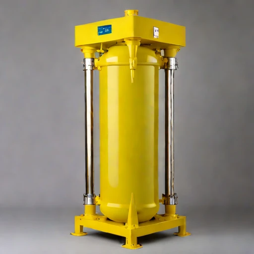 A hyporheic-flow sand column, photographed against a plain background