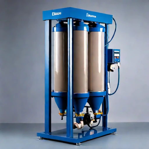 A hyporheic-flow sand column, photographed against a plain background