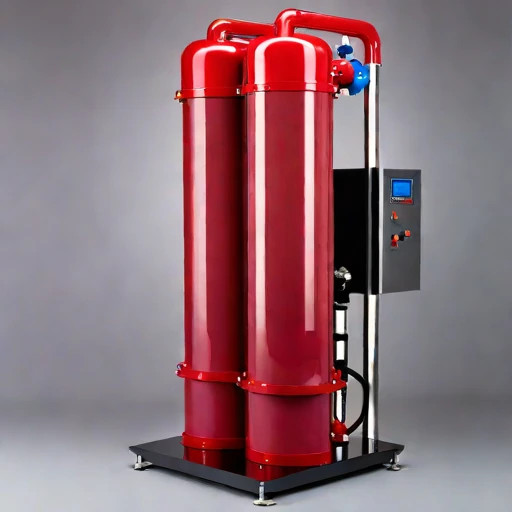 A hyporheic-flow sand column, photographed against a plain background
