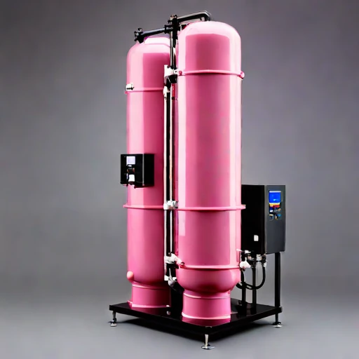 A hyporheic-flow sand column, photographed against a plain background