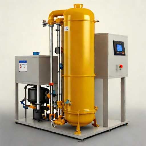 A hyporheic-flow sand column, photographed against a plain background