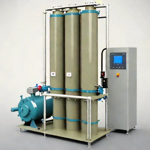 A hyporheic-flow sand column, photographed against a plain background