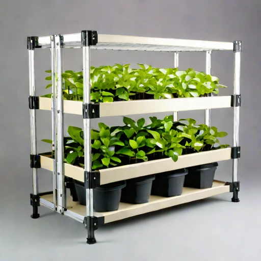 A halophyte hardening frame, photographed against a plain background