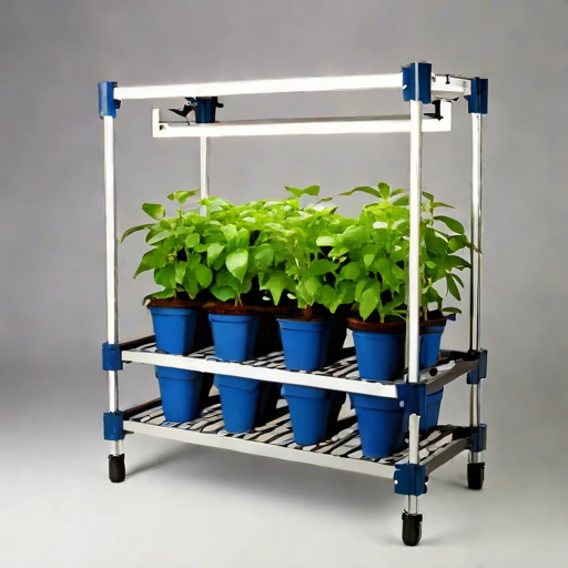A halophyte hardening frame, photographed against a plain background