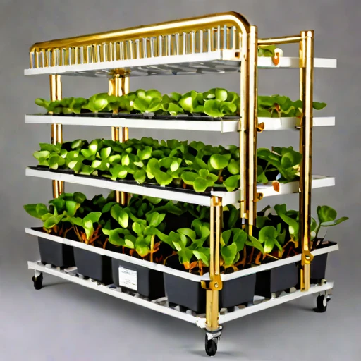 A halophyte hardening frame, photographed against a plain background