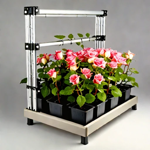 A halophyte hardening frame, photographed against a plain background