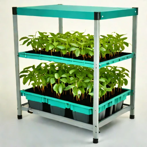 A halophyte hardening frame, photographed against a plain background