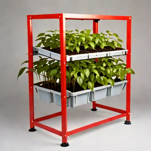 A halophyte hardening frame, photographed against a plain background