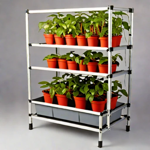 A halophyte hardening frame, photographed against a plain background