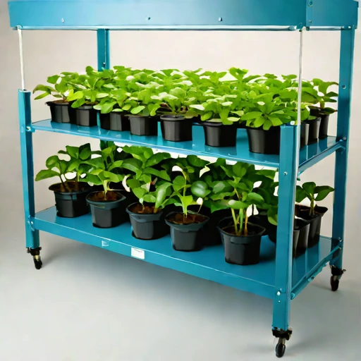 A halophyte hardening frame, photographed against a plain background