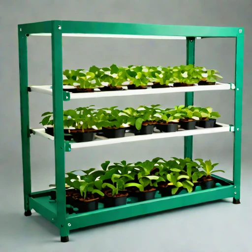 A halophyte hardening frame, photographed against a plain background