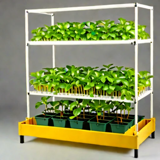 A halophyte hardening frame, photographed against a plain background