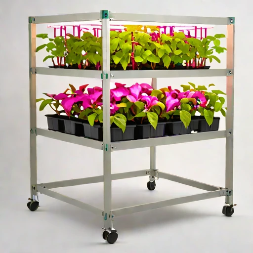 A halophyte hardening frame, photographed against a plain background