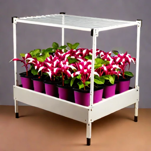 A halophyte hardening frame, photographed against a plain background