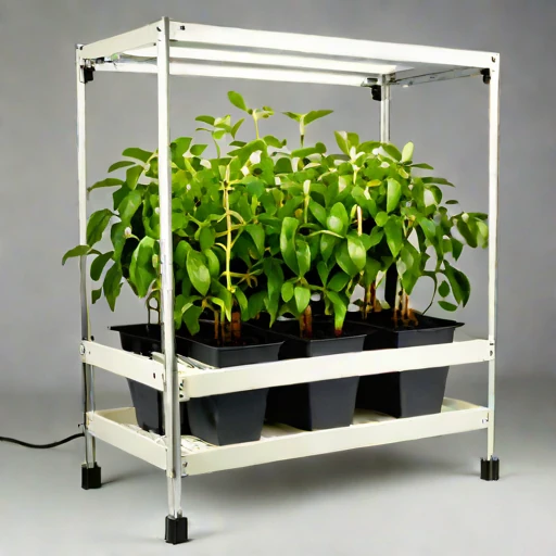 A halophyte hardening frame, photographed against a plain background