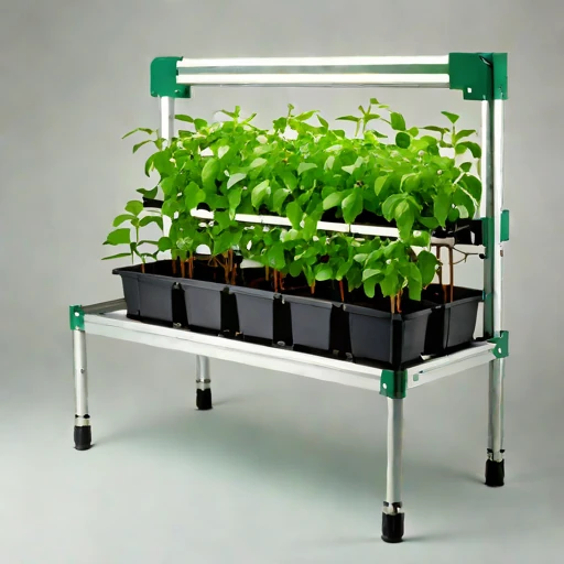 A halophyte hardening frame, photographed against a plain background